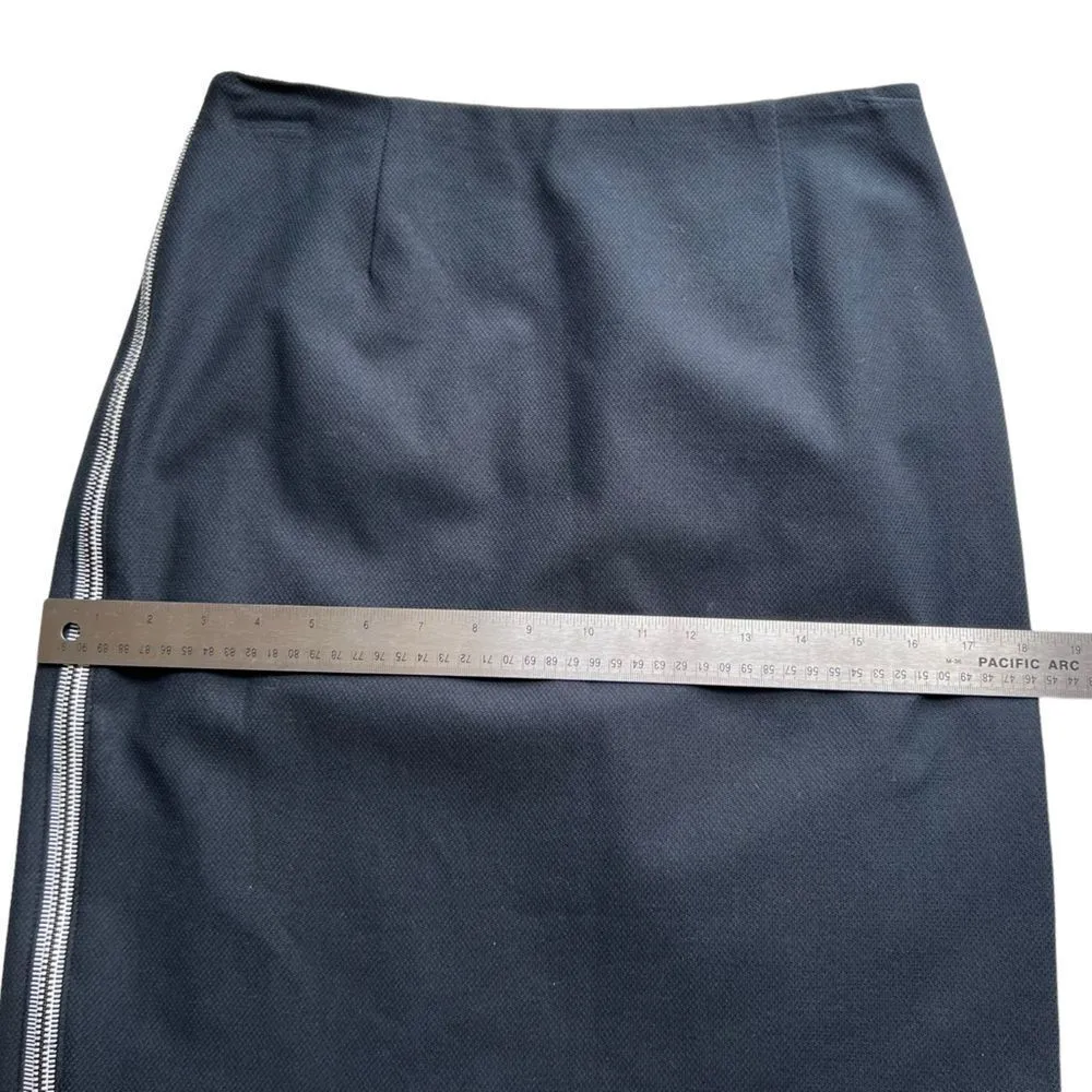 Worth New York Black Skirt with Side Slit Zippers Size 4 - Image 9