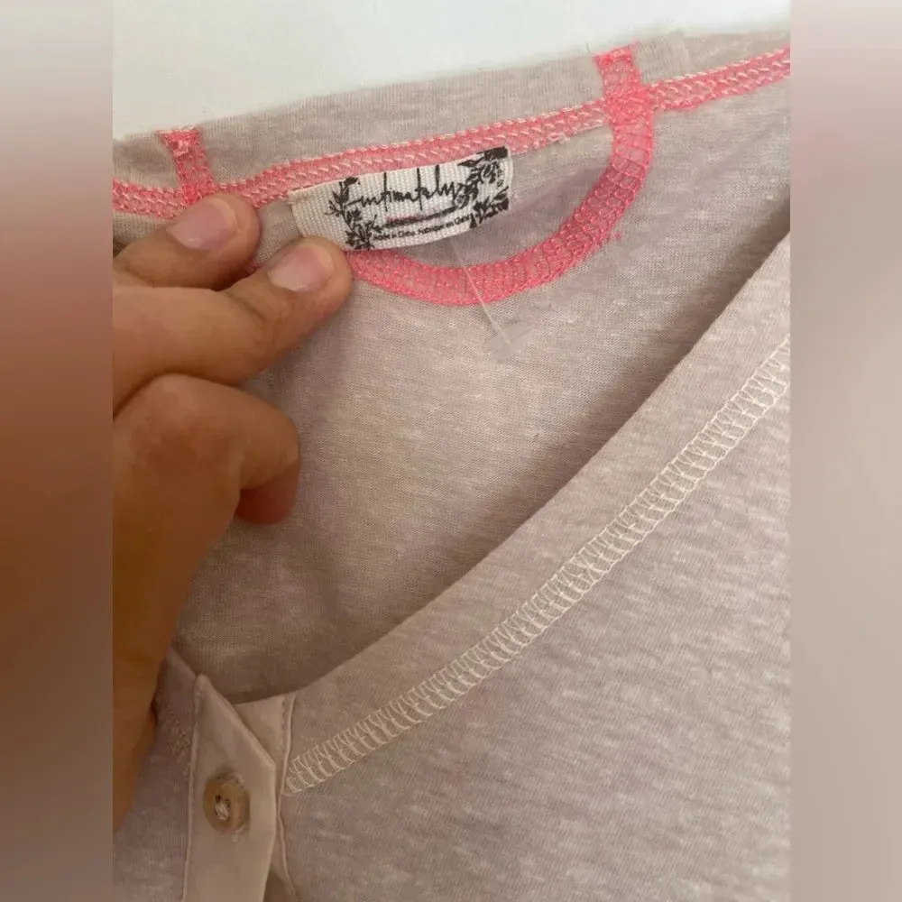 Nwot Free People Pillow Talk Henley Romper - Image 5