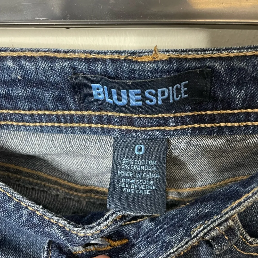 Blue Spice Distressed Blue Jean Shorts - Image 5