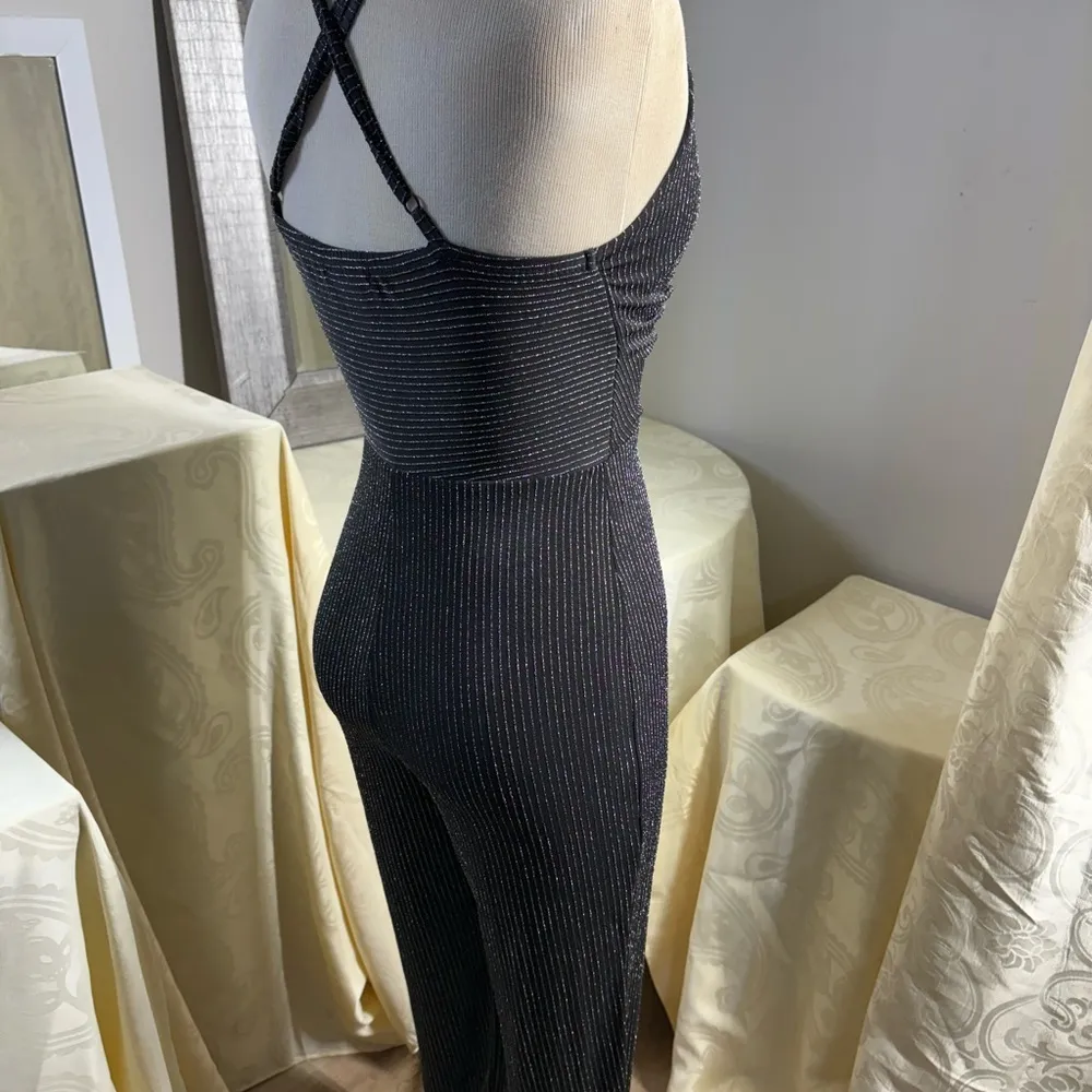 Love Squared  Black Jumpsuit with Tapered Legs - Image 8