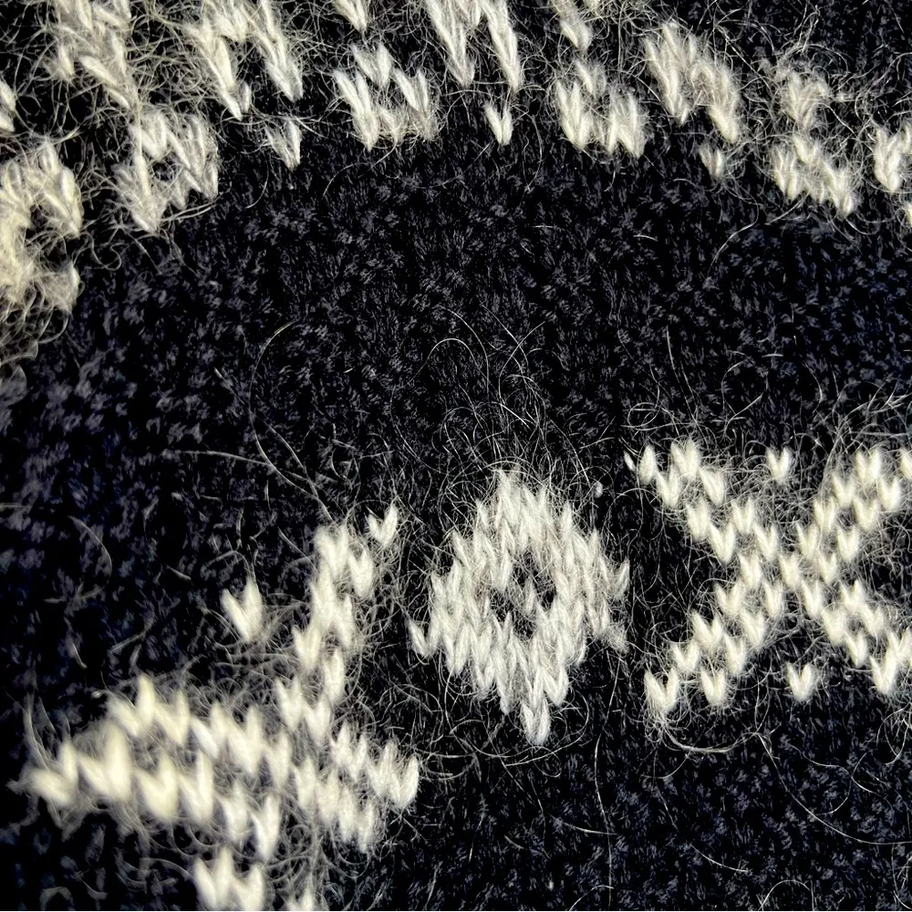 Vintage 90s Forenza Wool Blend Sweater Women’s Oversized Medium Black White - Image 2