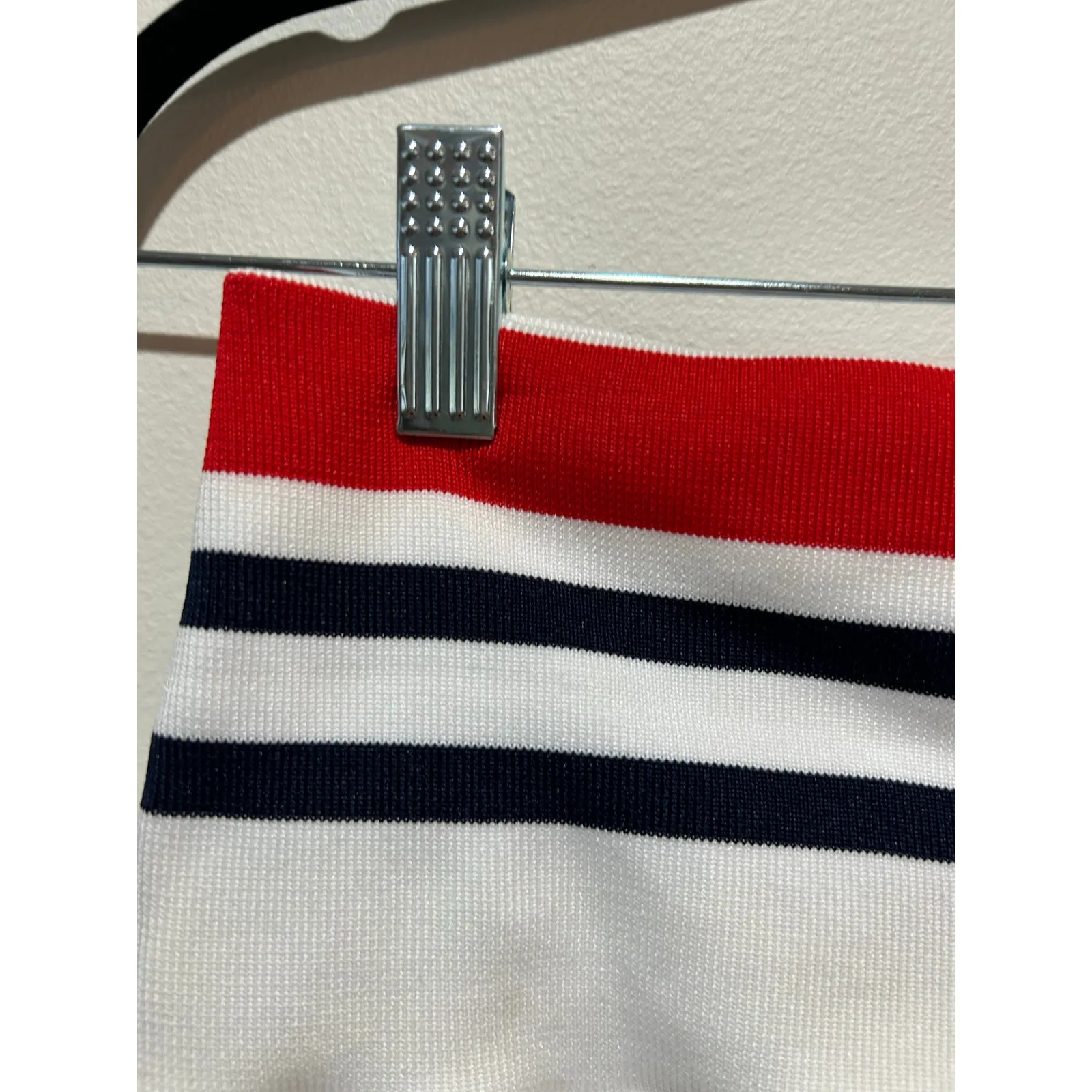 Jolie & Joy skirt skort size L white pleated wide elastic waistband small spot Size L - Image 2