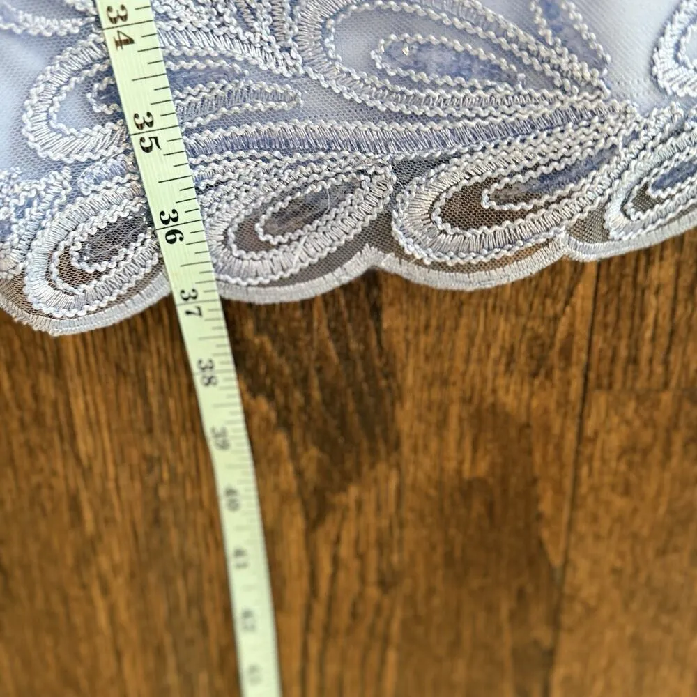 Adrianna Papell Women Light Blue Embroidered Sequin Knee Dress Size 0 1898 - Image 10