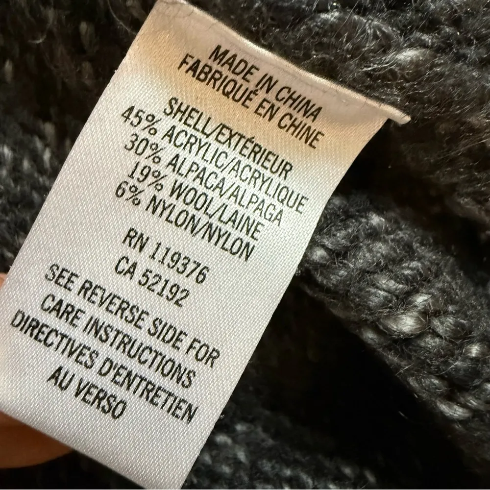 Helmut Lang Gray Flecked Alpaca Asymmetrical Hem Sweater - Image 5