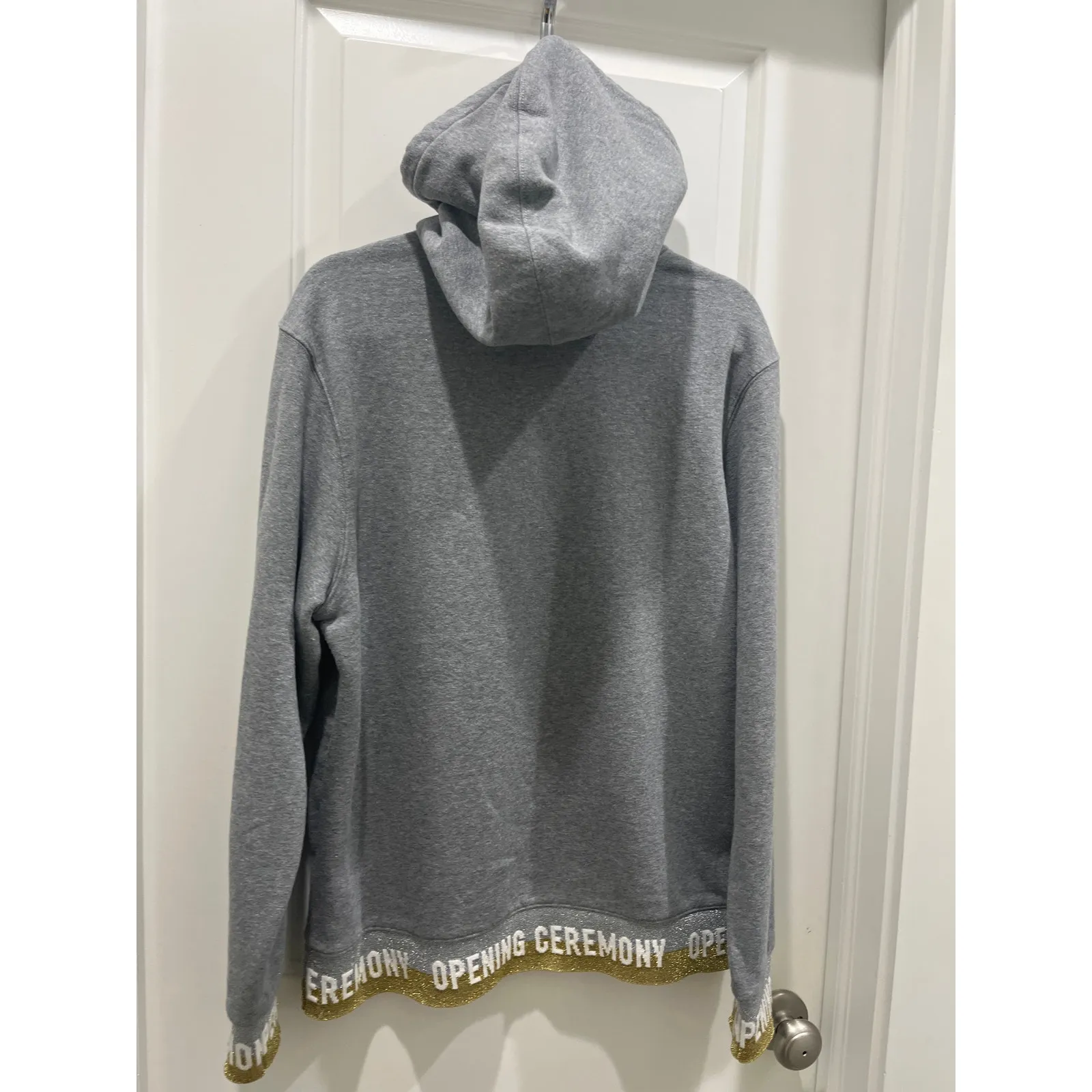 Opening Ceremony Gray Metallic Logo Sweatshirt Sz M - Image 6