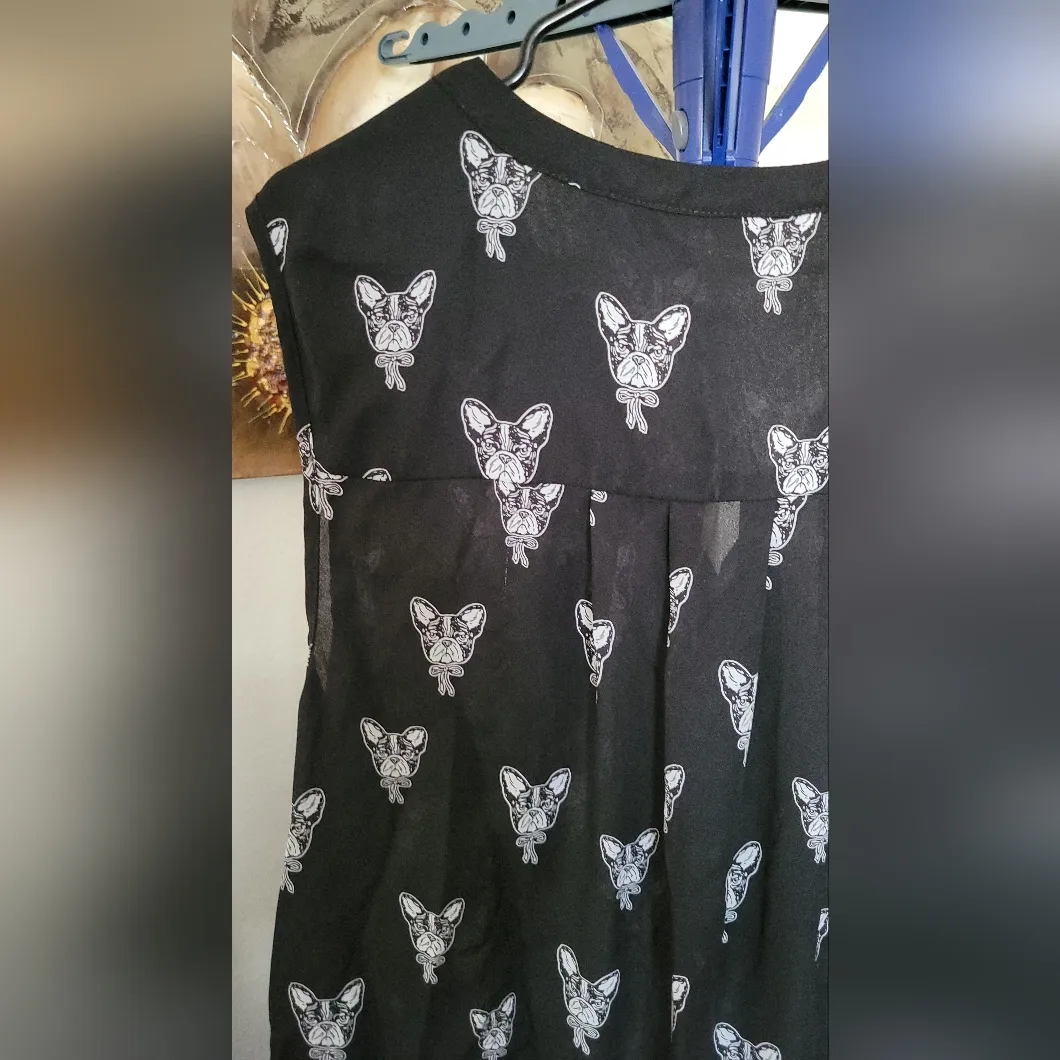 Torrid Harper black sleeveless French Bulldog shirt 2 - Image 11