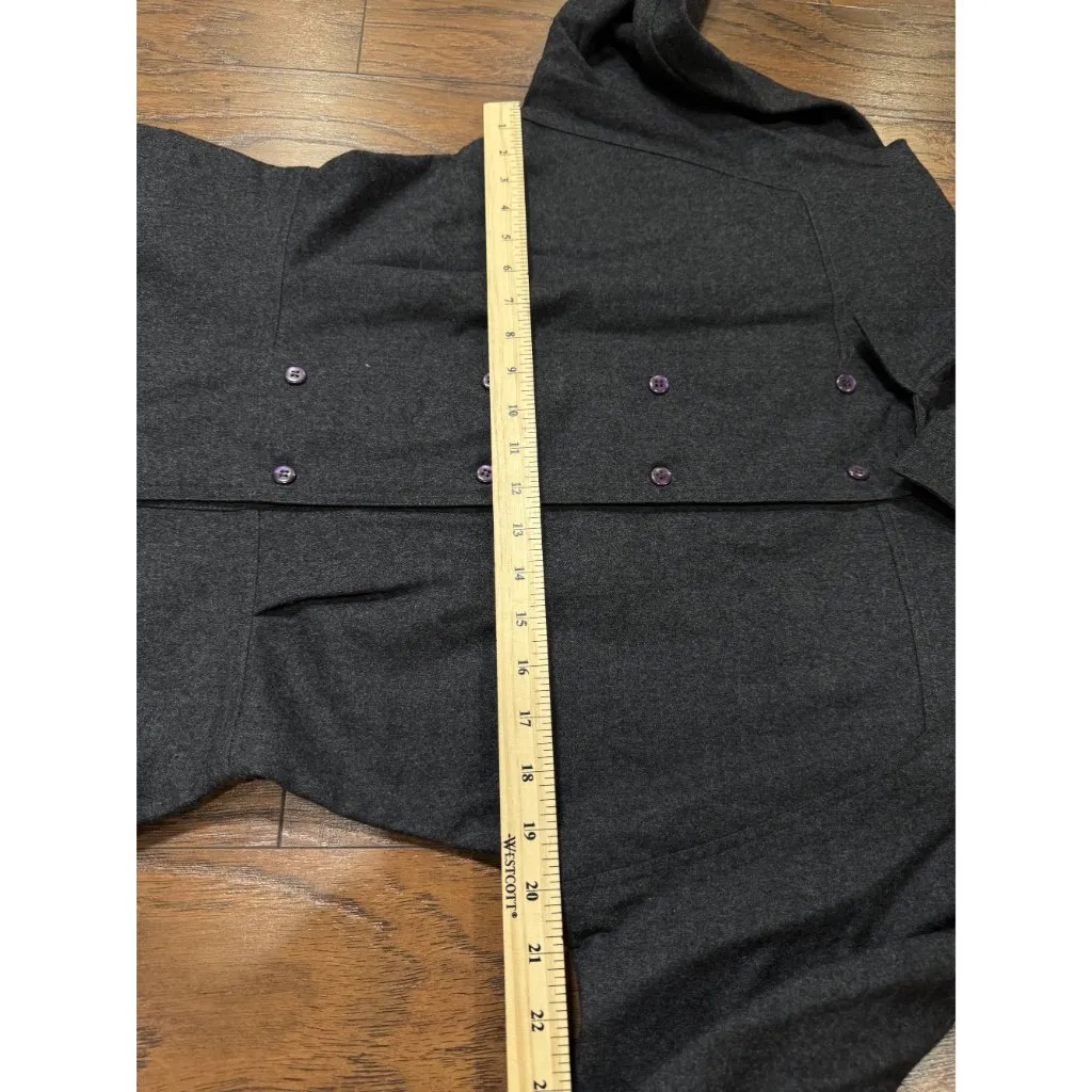 Vintage Ambria Womens 12M 100% Worsted Wool Flannel Long Coat Dress Gray Classic Size undefined - Image 13