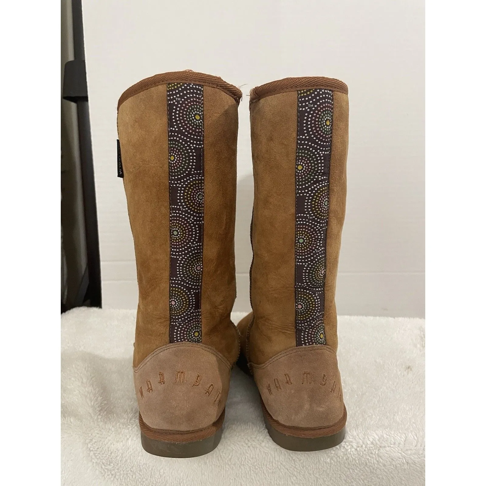 Warmbat Australia Suede Boots Women’s 8 Or Men’s 7 Unisex Brown - Image 2