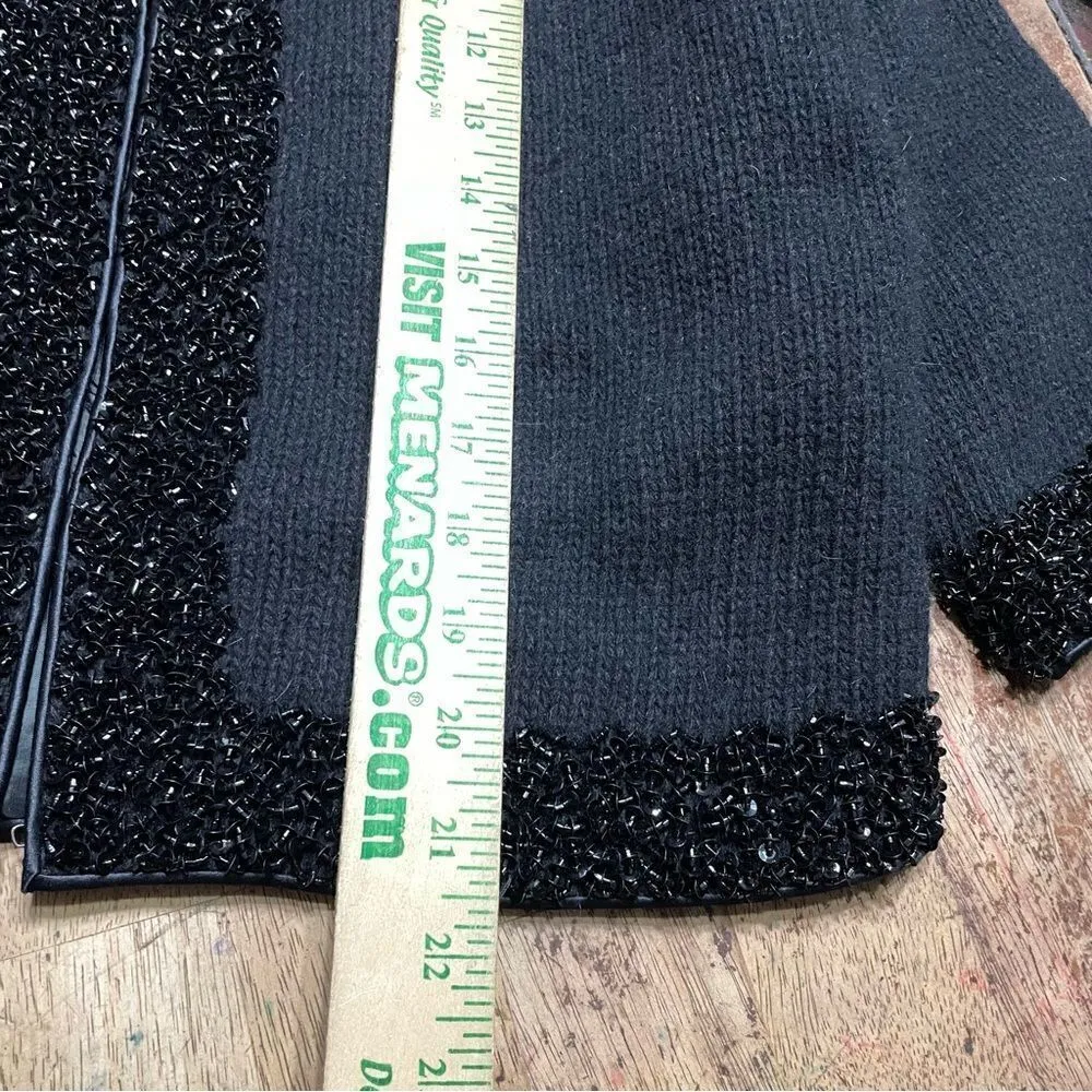 Vintage 1950s Saks Fifth Ave Beaded Angora 3/4 Sleeve Cardigan Women’s Medium‎ - Image 9