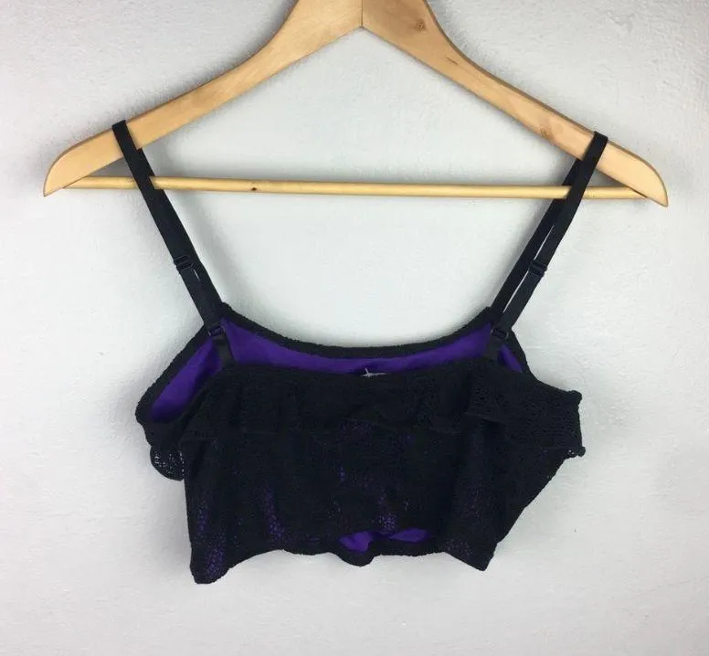 NWT  Lace Ruffle bralette - Image 2