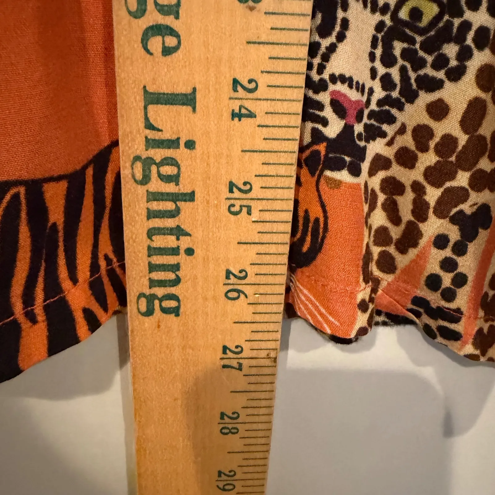 Anthropologie Zaniya Menagerie Animal Print Top Women's XS Orange Boho Hippie - Image 11