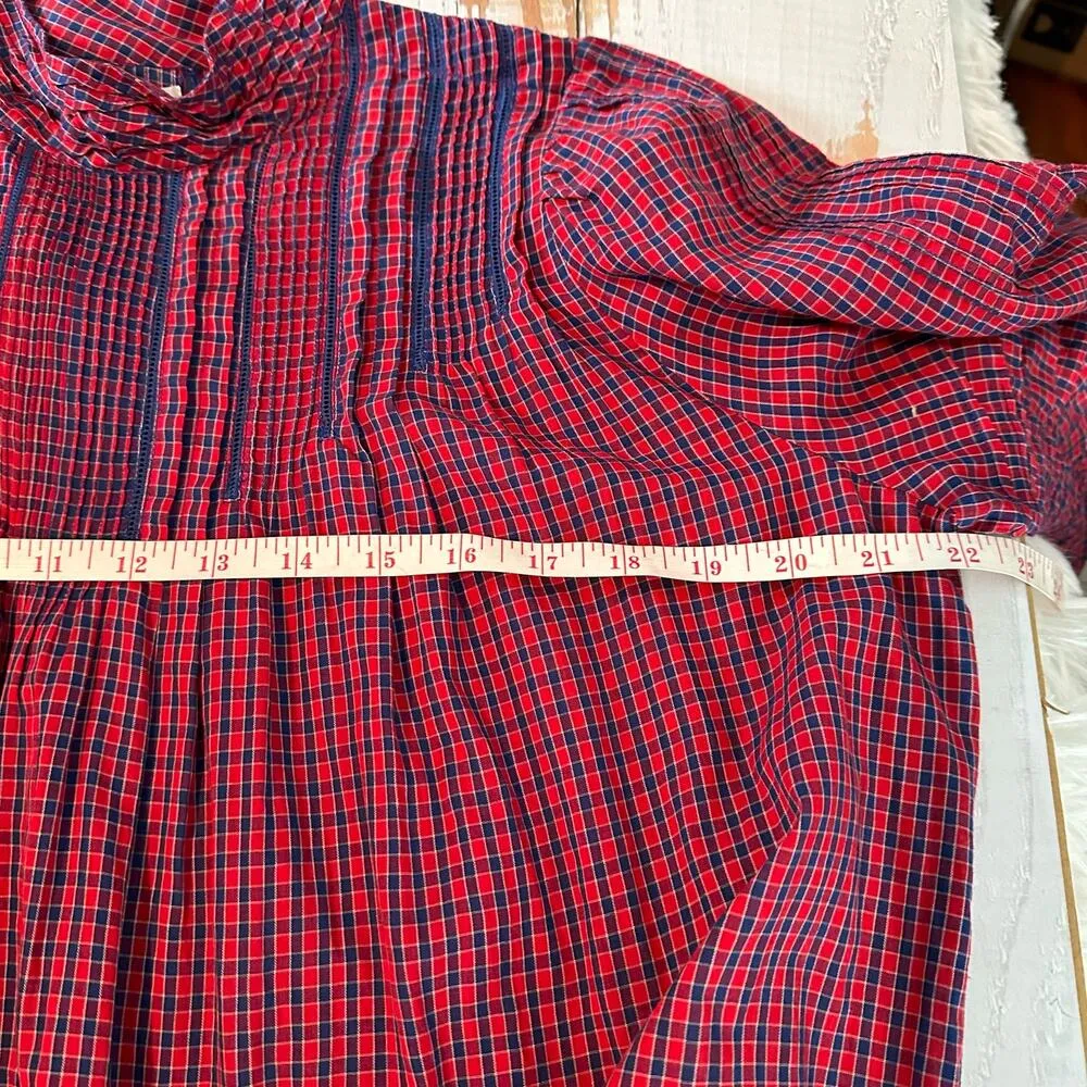 DÔEN Ranger Belted Organic Cotton Midi Dress Rossendale Valley Plaid Size Small - Image 10