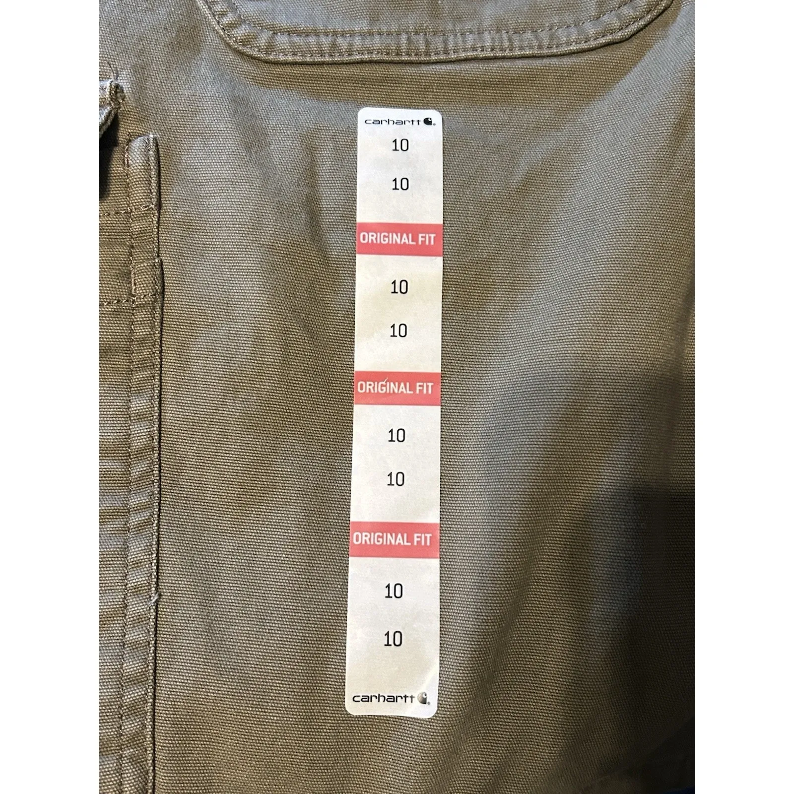 NWT Carhartt Women’s Olive Green Cargo Shorts Size 10 Utility Workwear - Image 6