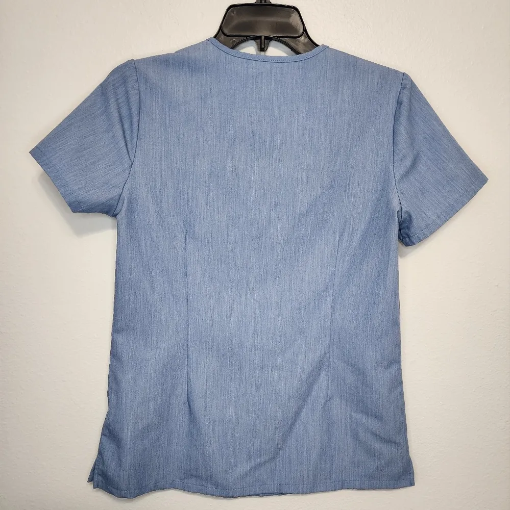 Figs Scrub Top Womens XS Catarina Technical Collection Heathered Blue - Image 2