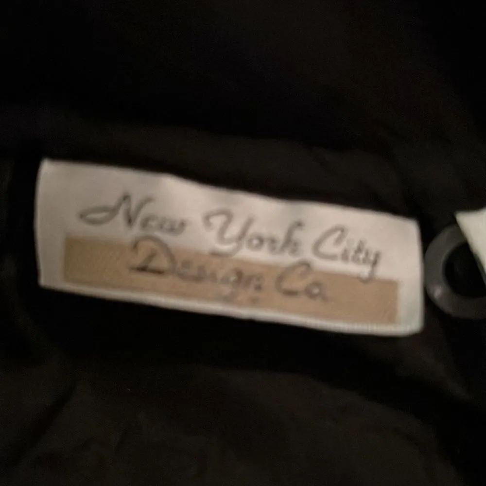 New York City design company black blouse with sheer black overlay and sleeves Size L - Image 7