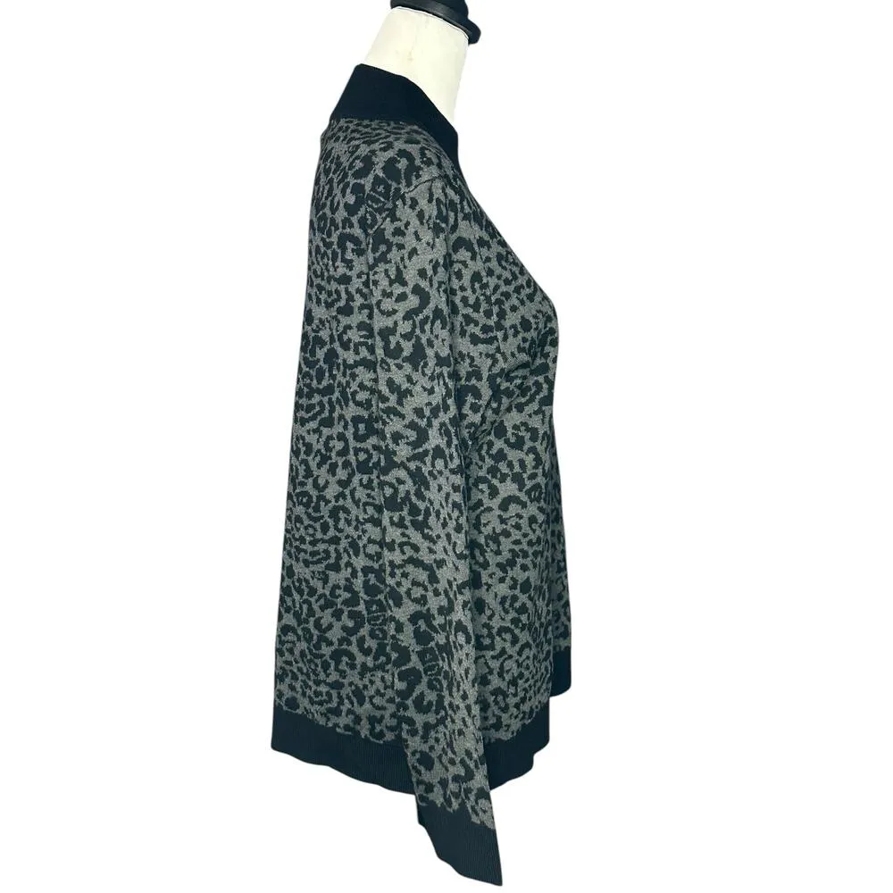 Calvin Klein Women's Sweater Black Gray Medium Mock Neck - Image 2