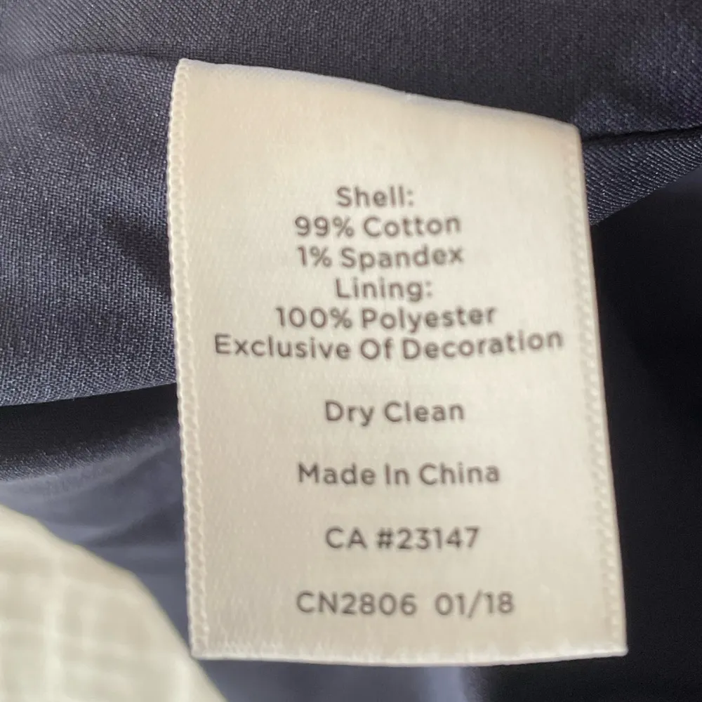 TALBOTS Tweed Knit Embroidered Sequin Fringe Pencil Skirt Navy Blue Size 10 - Image 9