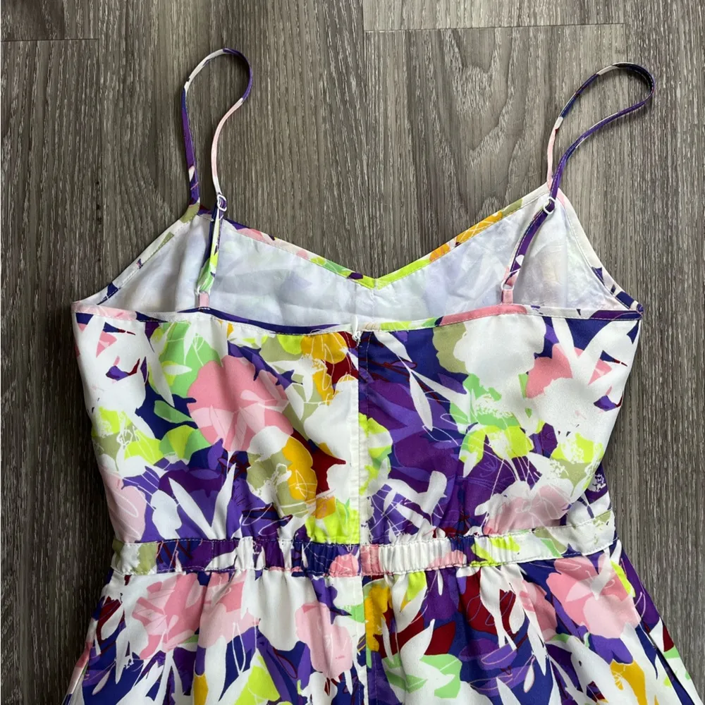 J. Crew Floral Print Dress - Purple, Pink, Yellow, Green - Image 3