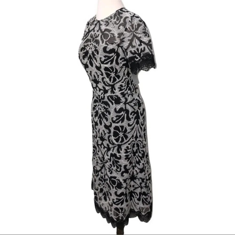 JS Collections Embroidered Lace Scalloped Trim Cocktail Dress Size 2 NWOT - Image 6