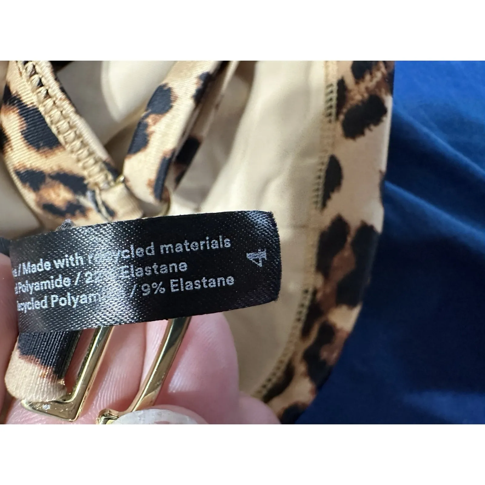 Summersalt Bikini Set Triangle Top Size 4 & Mid Rise Bottom Size 6 Leopard - Image 9