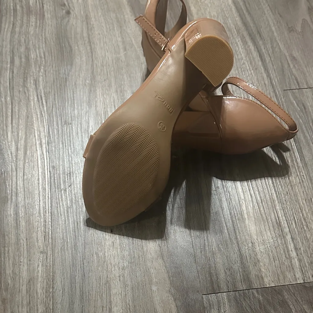 Rouge Helium Nude Ankle Strap Heels - Image 5