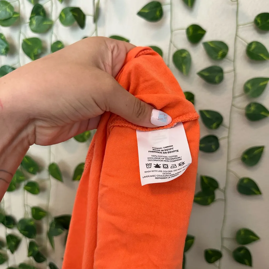 Nike Vibrant Orange Tee with Sun Graphic - Image 7