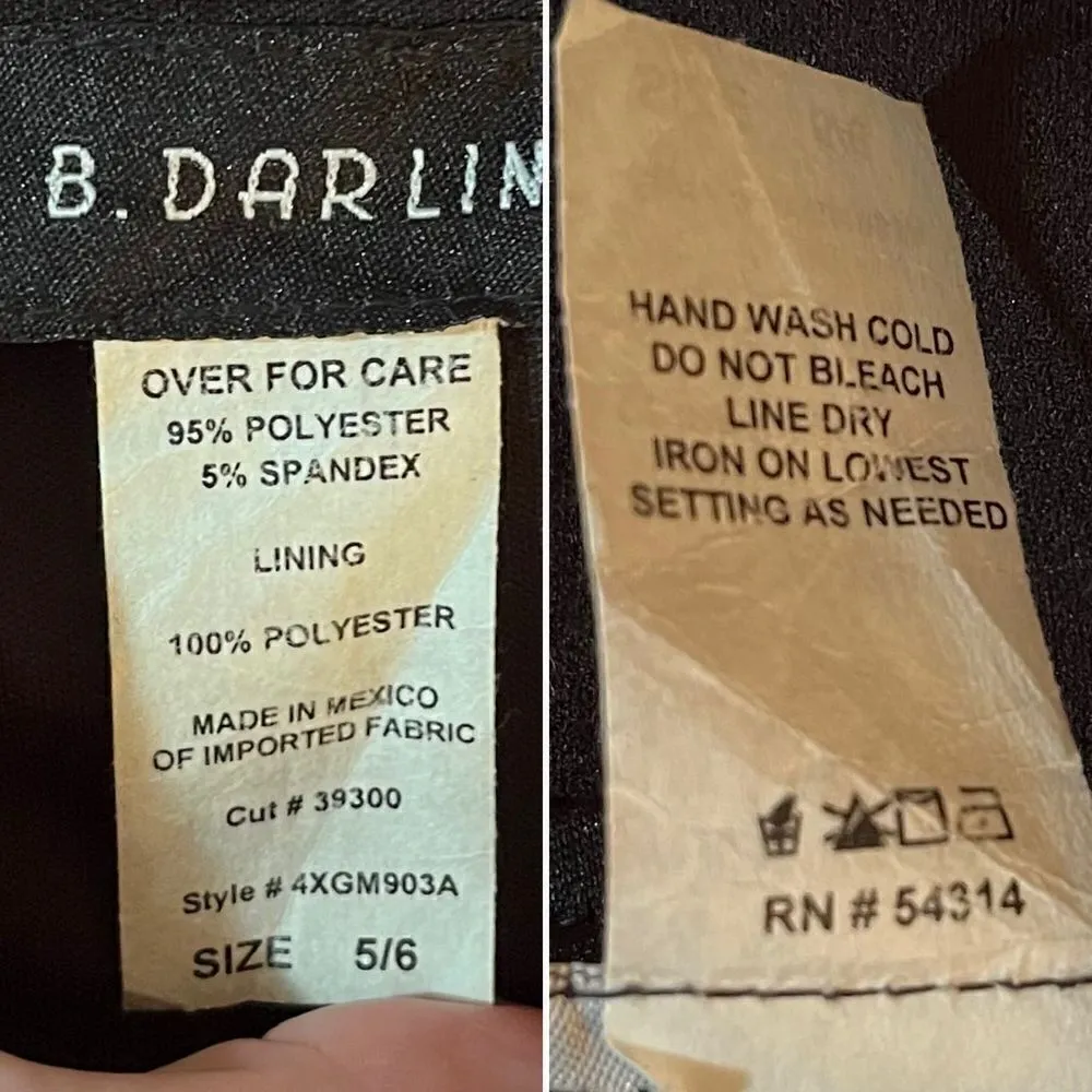 B. Darlin Cuff Off-The-Shoulder Scuba Crepe Skater Dress Retro 5/6 Juniors - Image 10