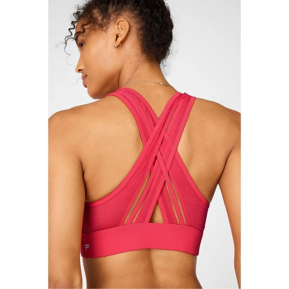 Fabletics Faye Medium Impact Sports Bra II In Lipstick Red Size L - Image 3