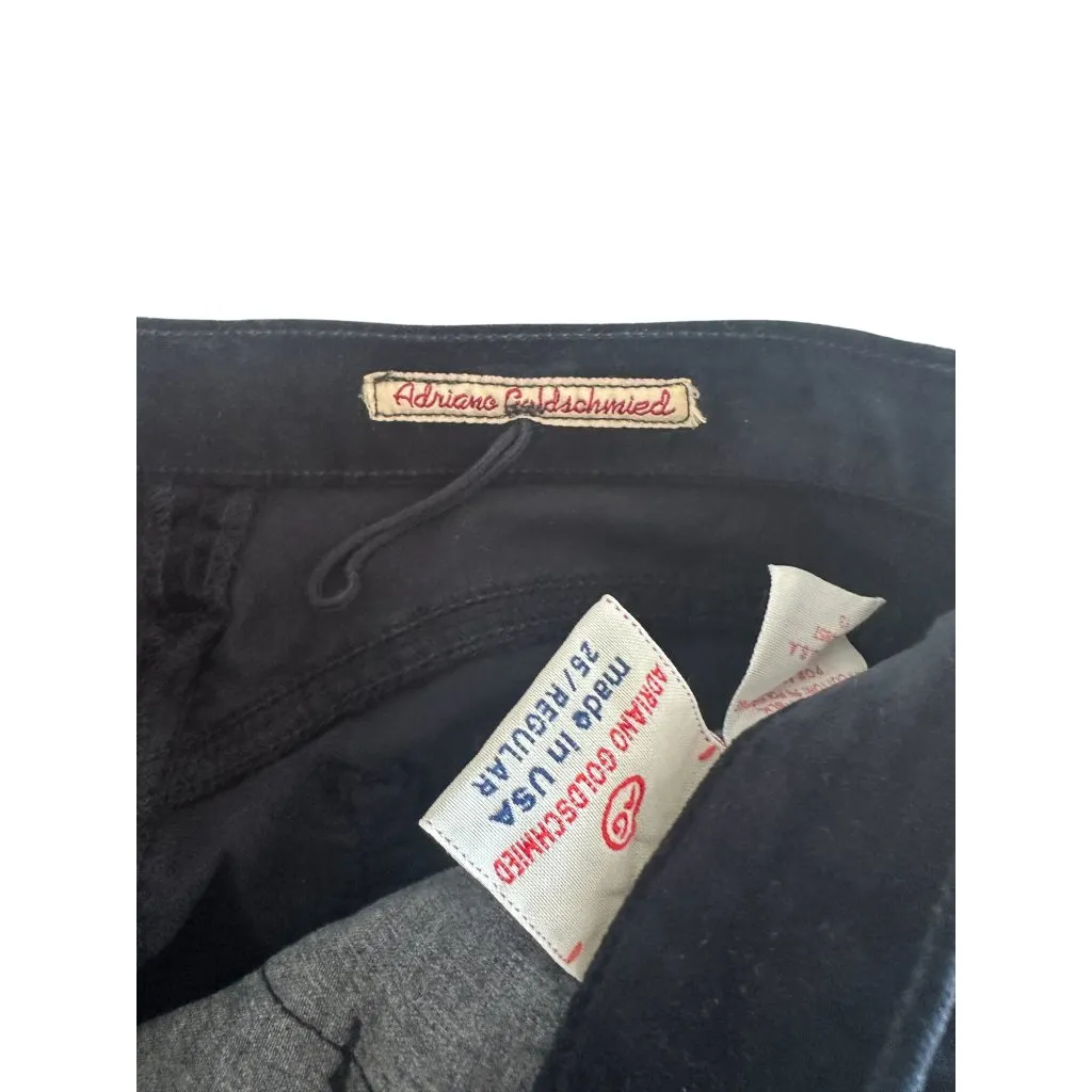 ADRIANO GOLDSCHMIED The Rich Navy Blue Velvet Skirt Size 25 - Image 4