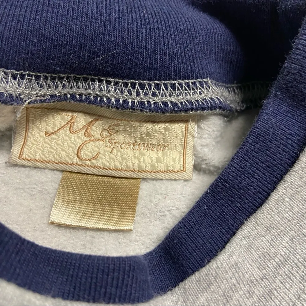 Vintage X Large Grandma Sweatshirt Teddy Bear Grandkids Embroidery Bow Button Size XL - Image 5