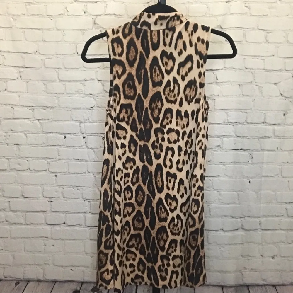 Tyche Leopard Print High Neck Dress - Image 2