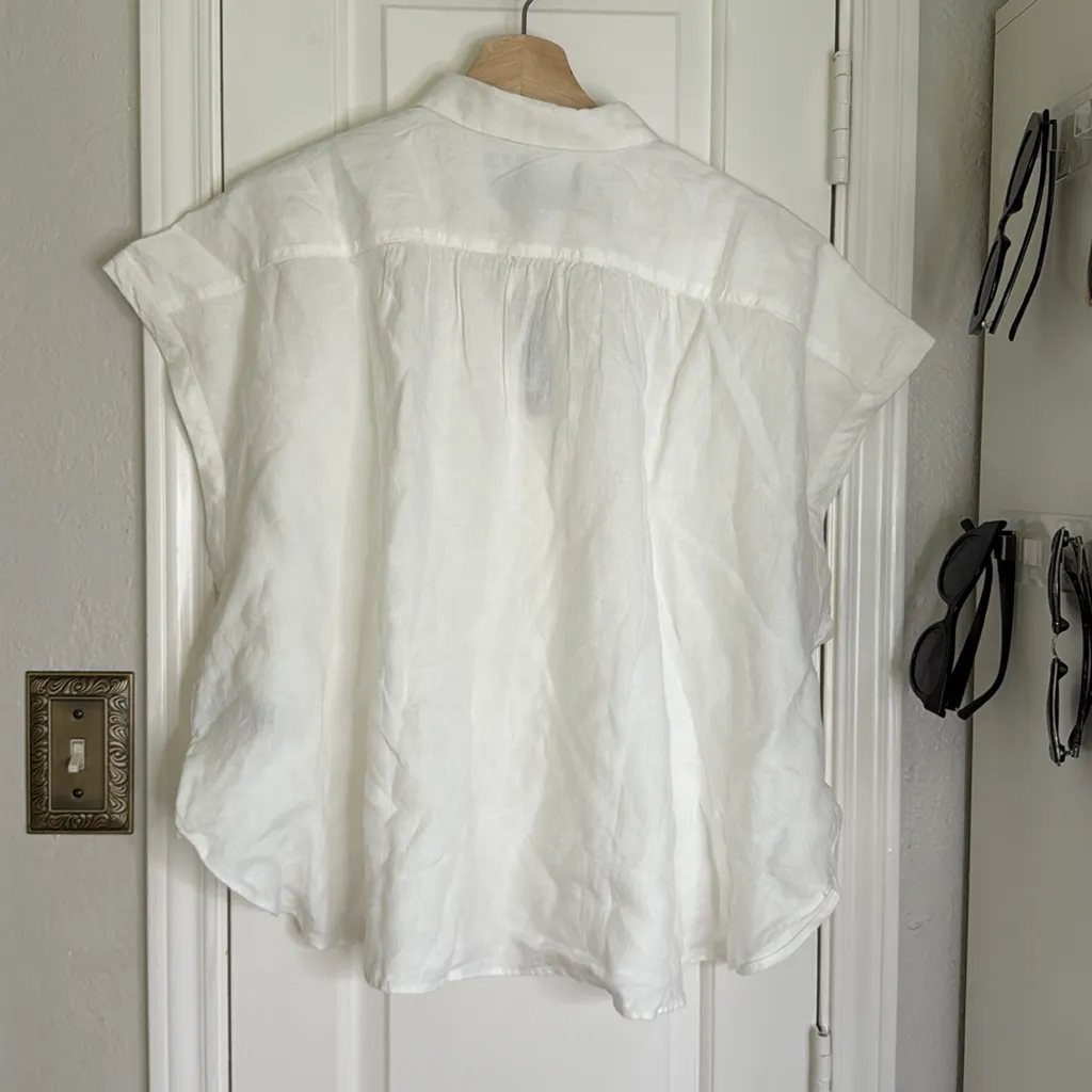 J.crew Baird McNutt Irish linen new capitaine oversized button down - Image 9