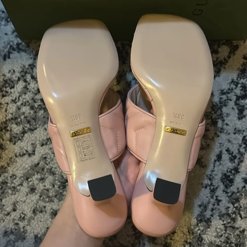 Gucci Double G Thong Sandal Mules Perfect Pink size 38.5 - Image 7