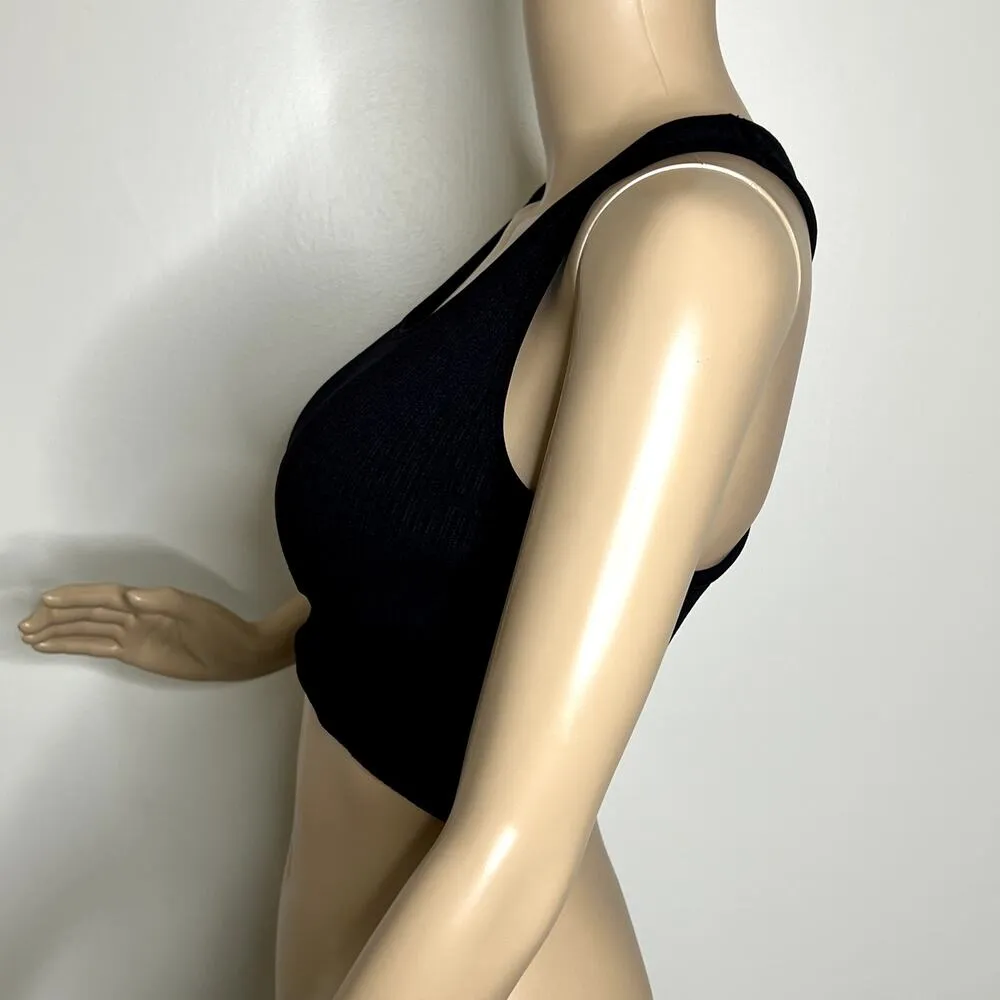 90 Degree by Reflex Black Racerback Sports Bra Size L - Image 2