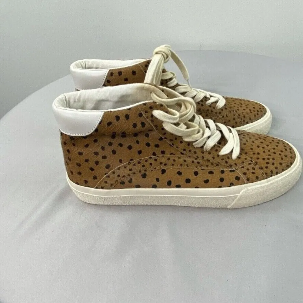 Madewell $110 Hightop Sneakers Spotted Dot Calf Hair Size 6.5 AA182 - Image 5