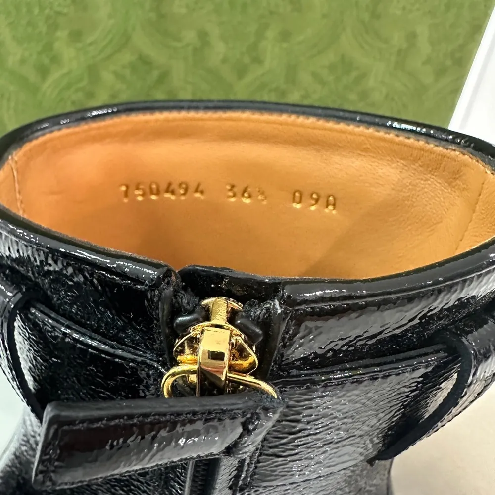 Gucci Retro G Patent Leather Booties - Image 6