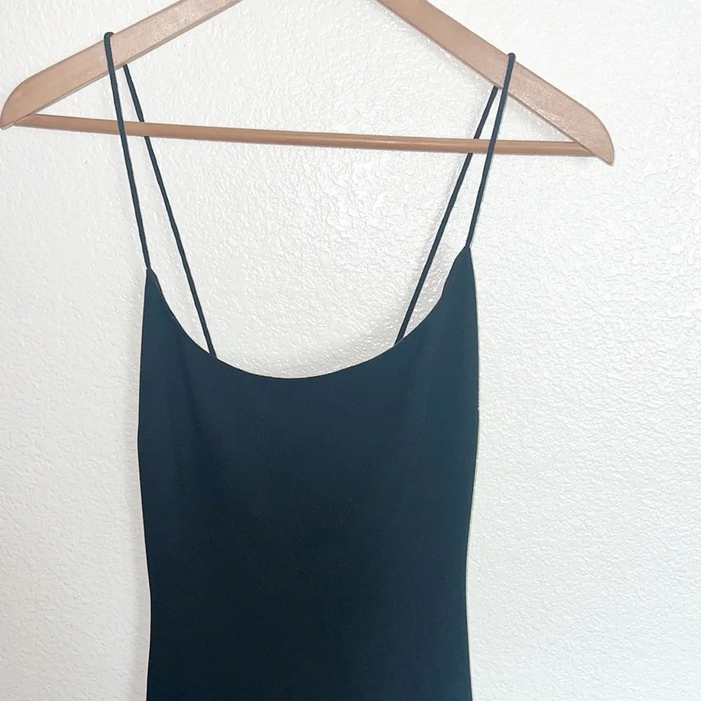 Maggy London Petites Criss Cross Black Tank Dress With Tiered Fringe Details - Image 6