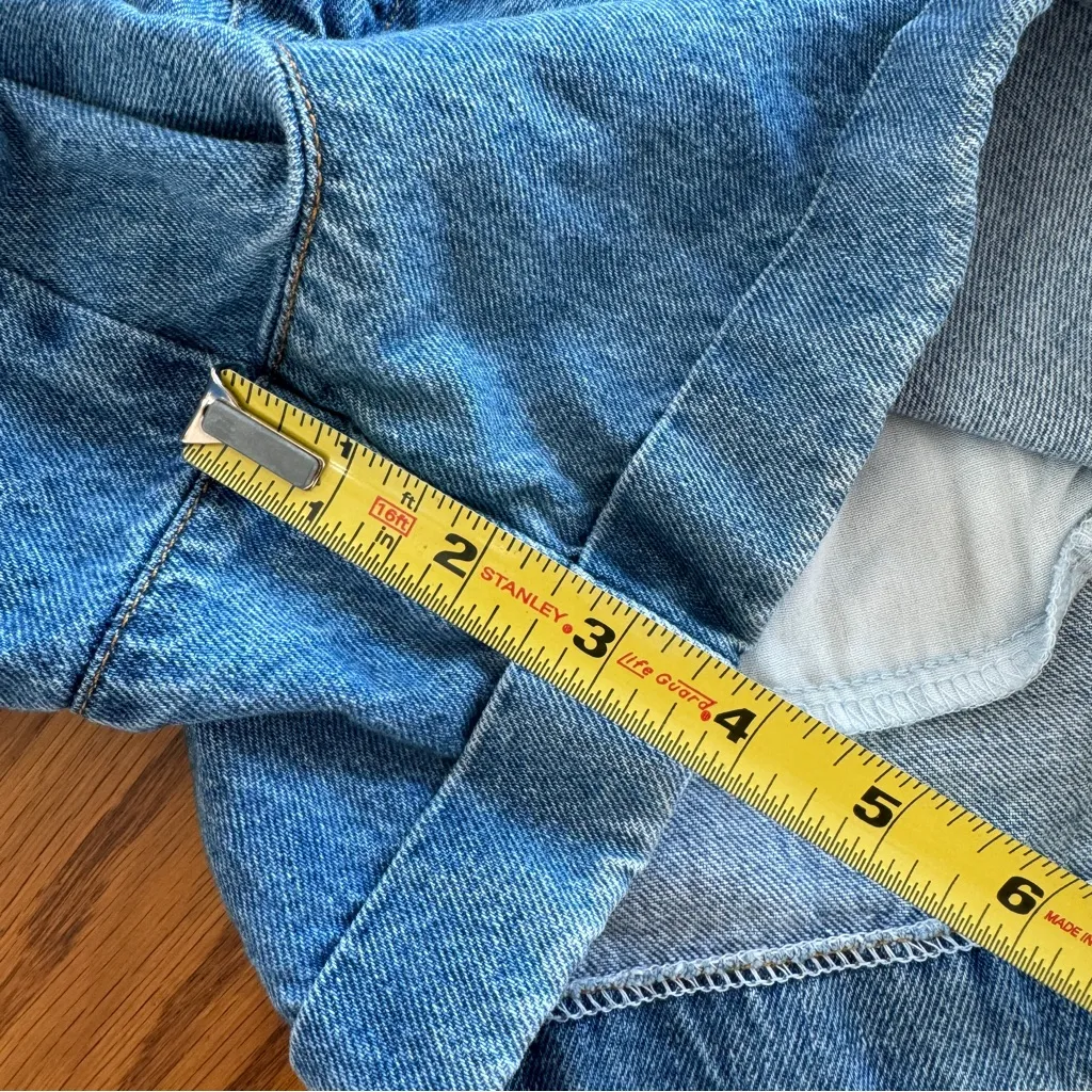 Paris‎ Sports club size 6 vintage Jean shorts bareback Blue - Image 7