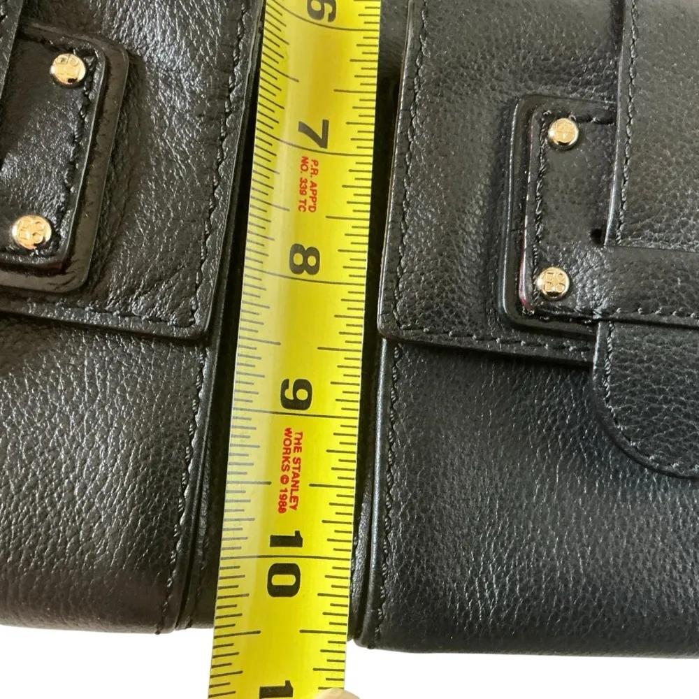 Kate spade black pebbled leather tronar pockets boho shoulder tote handbag - Image 7