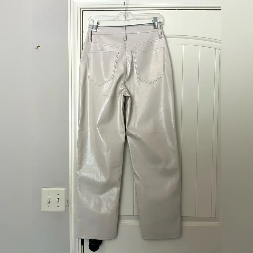 NWT Madewell The Perfect Vintage Straight Pant: Faux Leather Edition - Image 7
