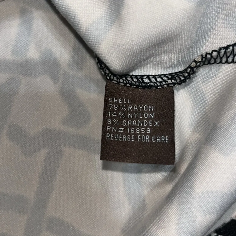 J. McLaughlin Devon 3/4 Sleeve Crew Neck Catalina Cloth Dress Black Tan Scribe M - Image 10