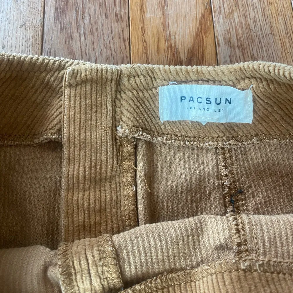 tan camel ribbed corduroy Pacsun mini skirt - Image 5