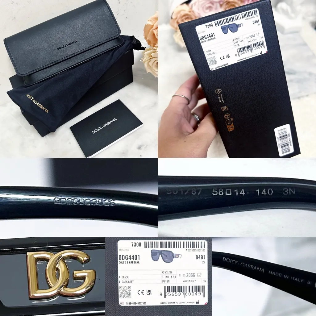 Authentic Dolce & Gabbana Black & Gold DG Mask Unisex Sunglasses - Image 13