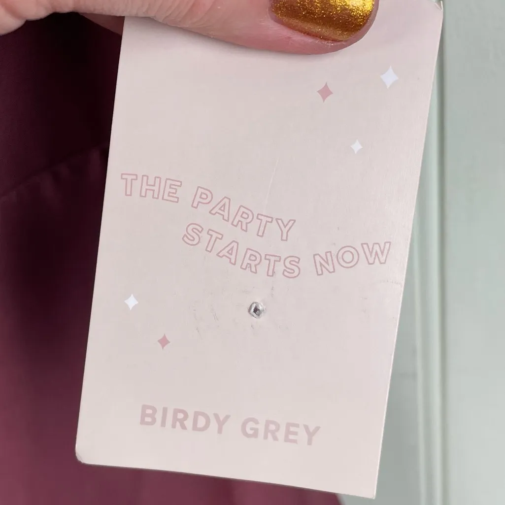 NEW Birdy Grey Amy Dress Chiffon Rosewood Womens Size XXL Long Length Bridesmaid - Image 10