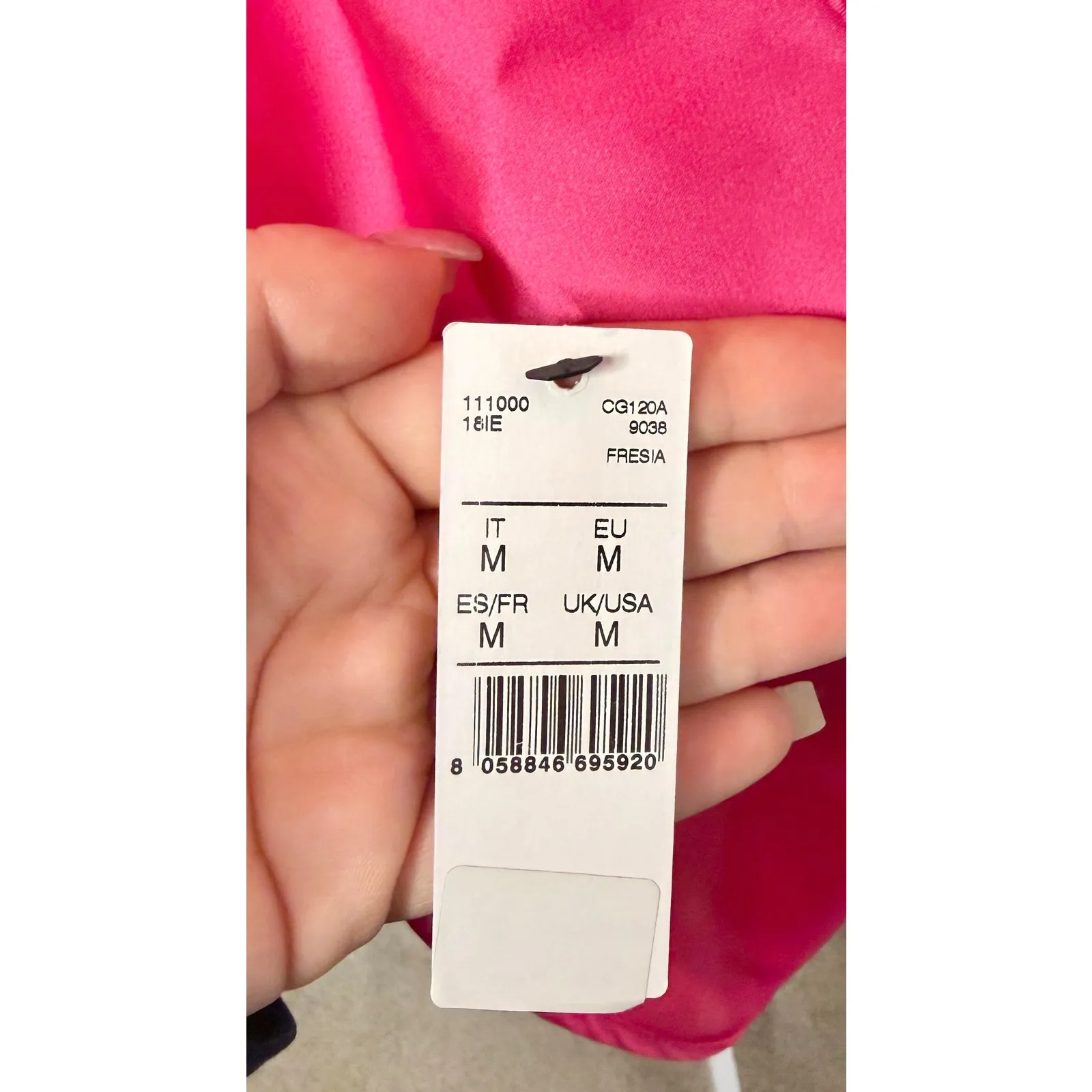 NWT Intimissimi Satin and Lace with Brazilian Panties Pink Fuchsia sz. M Size M - Image 6