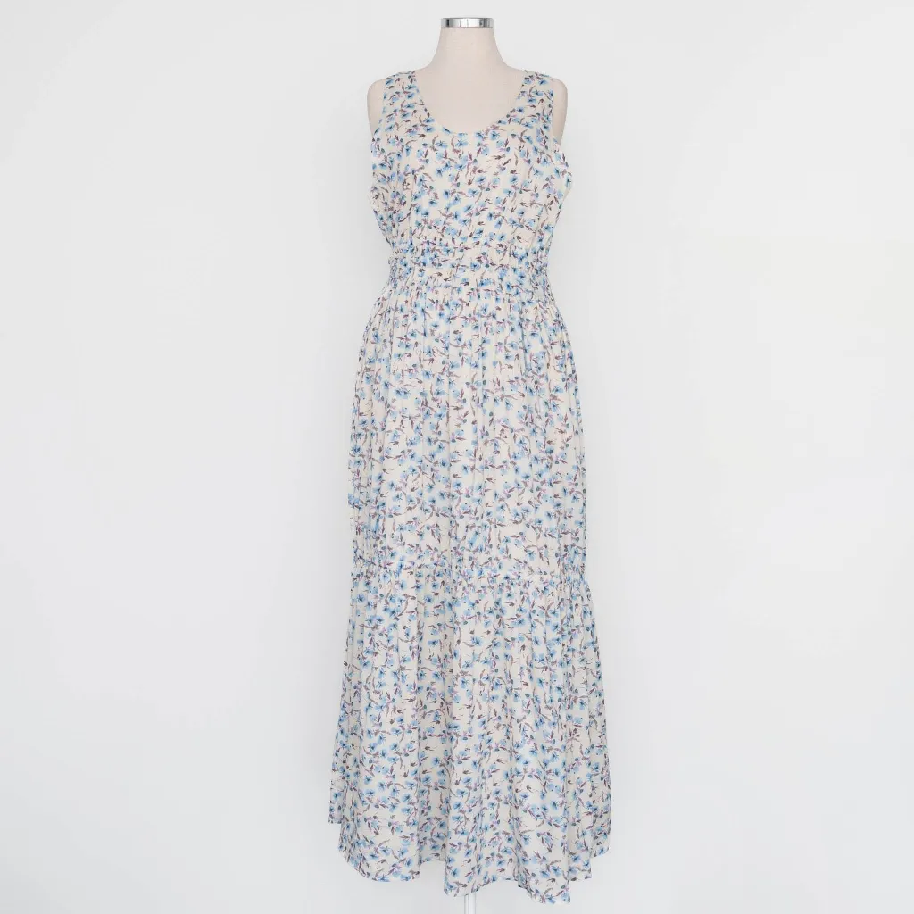 Something Navy -  Floral Tiered Maxi Dress - Image 2