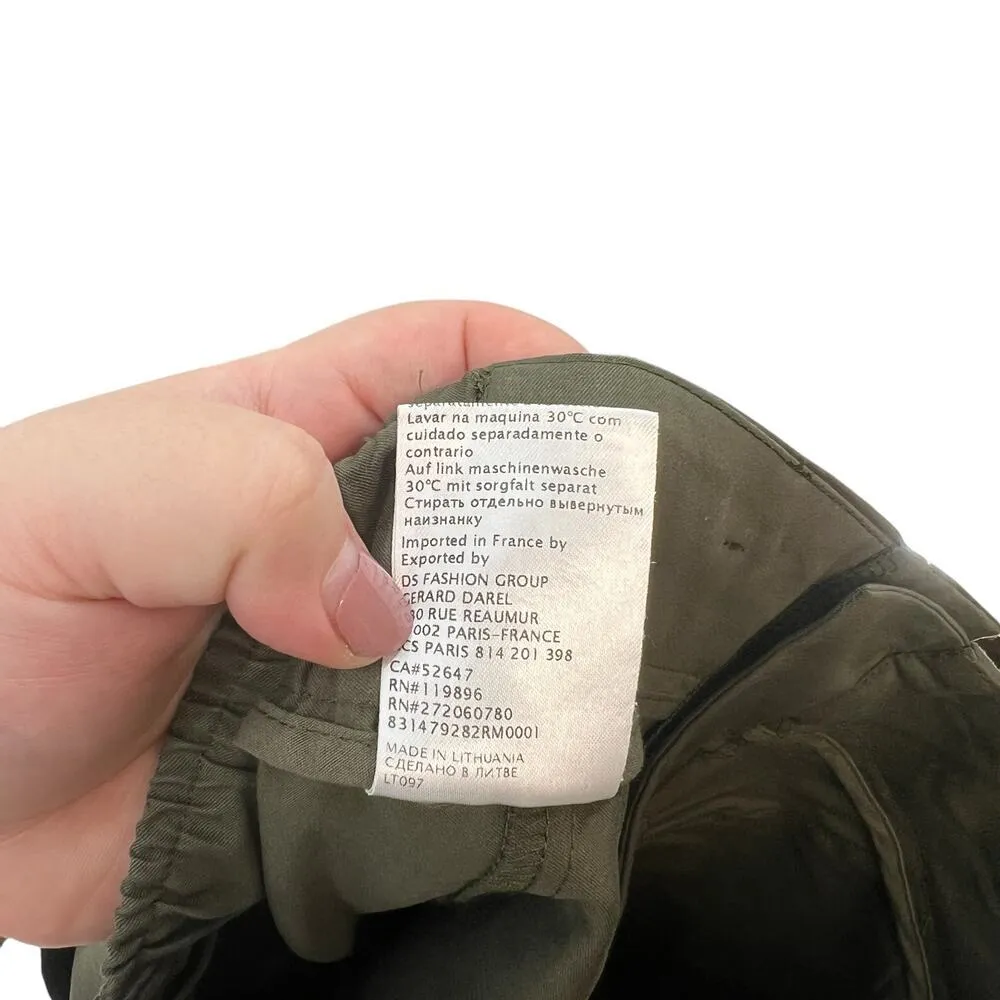 Gerard Darel Olive Green Slim Leg Pull-On Chino Pants Size 36 US 4 - Image 11