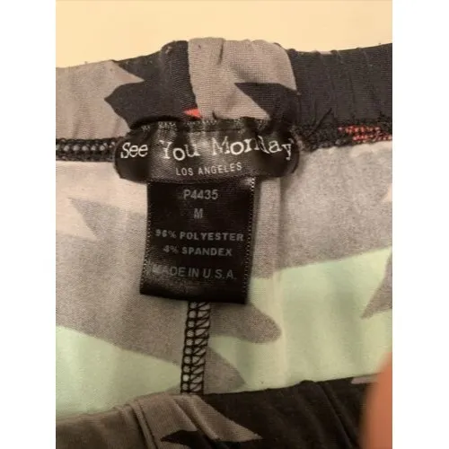 See You Monday Multicolor Tribal Print Leggings Women's Size Medium - Image 2