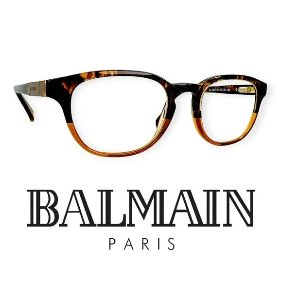 Balmain  Paris Brown Tortoise Crystal Split Hinge Eyeglasses With Lens BL3002-02 - Image 2