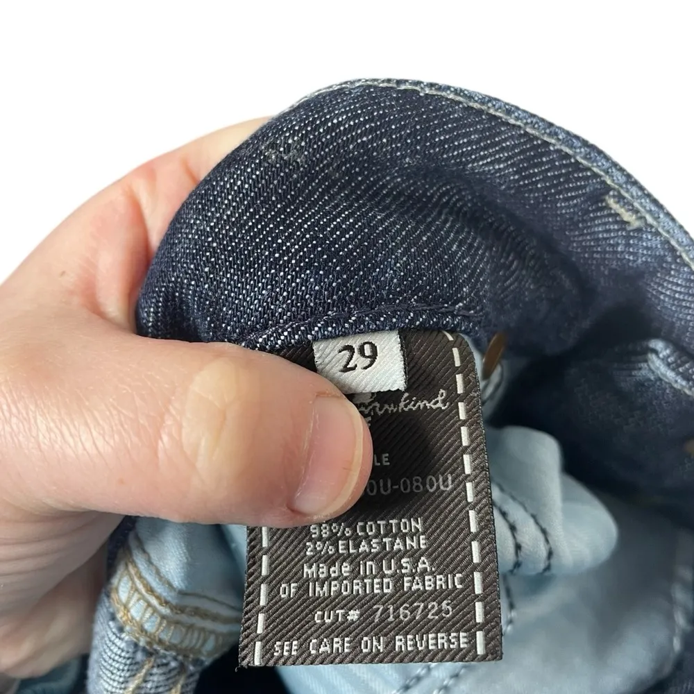 7 For All Mankind Women’s A Pocket Rhinestone Dark Wash Flare Jeans Size 29 - Image 11